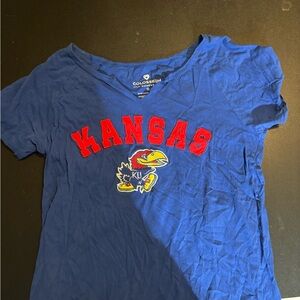 Colosseum Blue Kansas Tee with Red Accents